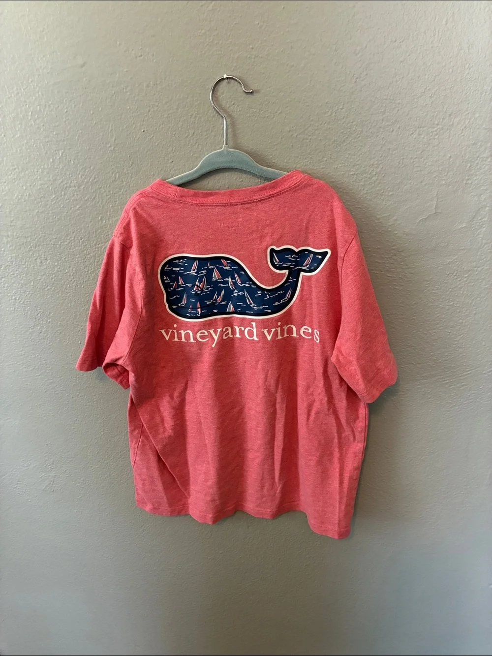Vineyard Vines Coral Kids Short Sleeve Pocket Tee Small